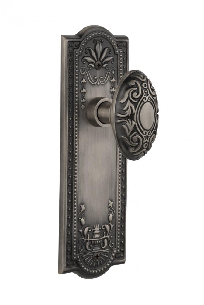 Nostalgic Warehouse Meadows Plate Single Dummy Victorian Door Knob in Antique Pewter