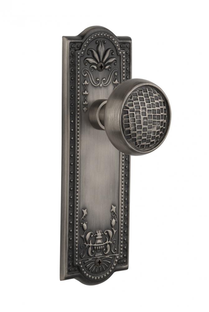 Nostalgic Warehouse Meadows Plate Single Dummy Craftsman Door Knob in Antique Pewter