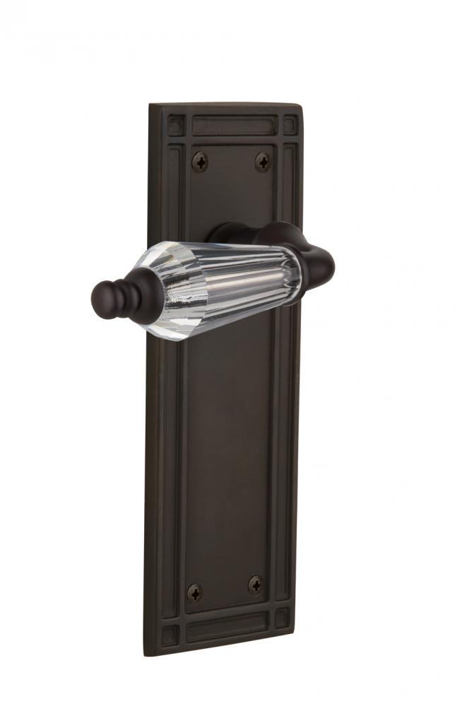 Nostalgic Warehouse Mission Plate Privacy Parlor Lever in Oil-Rubbed Bronze