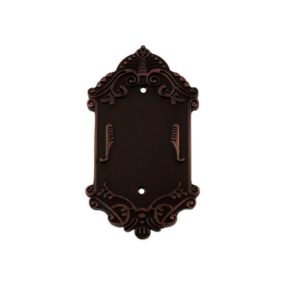 Nostalgic Warehouse Victorian Switch Plate with Blank Cover in Timeless Bronze