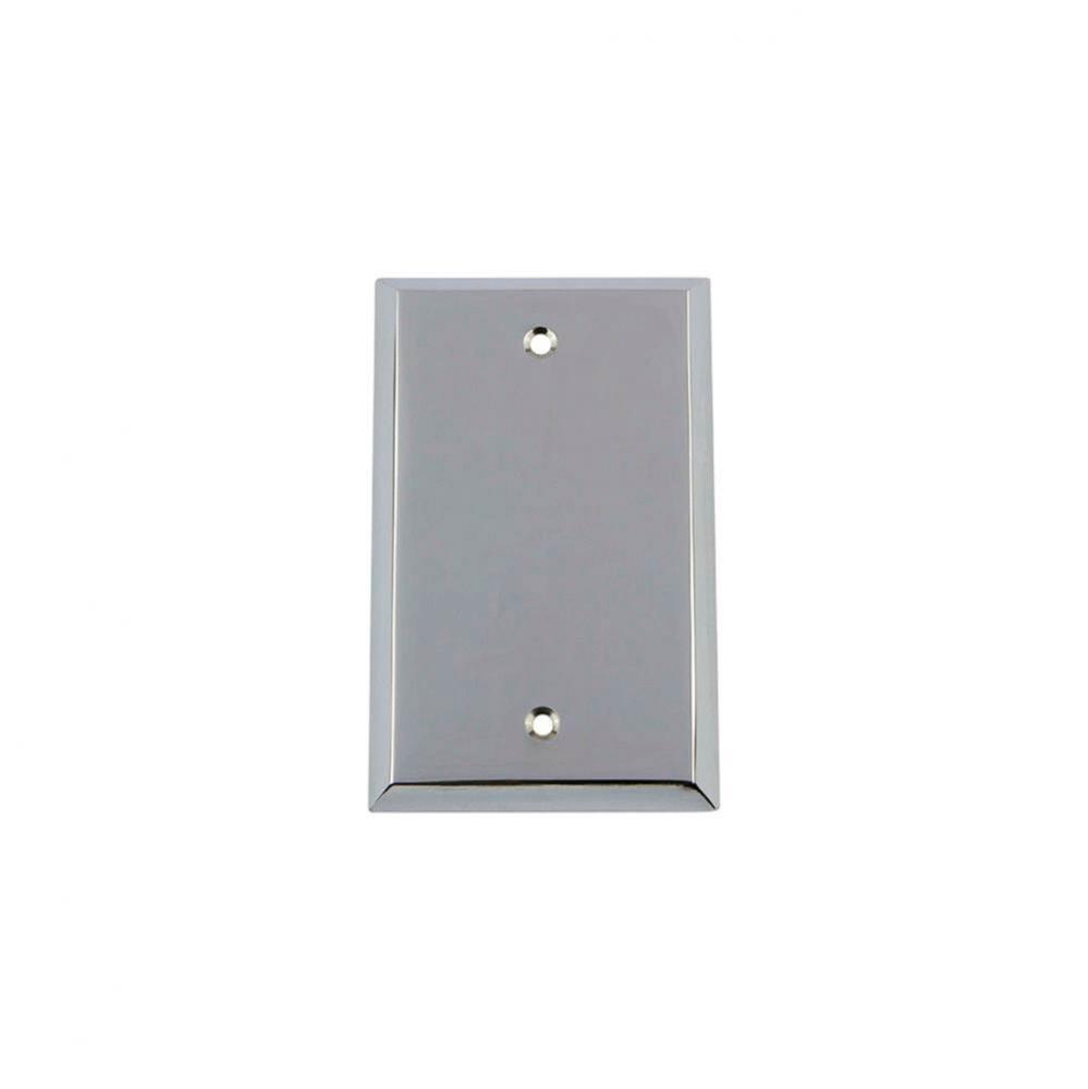 Nostalgic Warehouse New York Switch Plate with Blank Cover in Bright Chrome