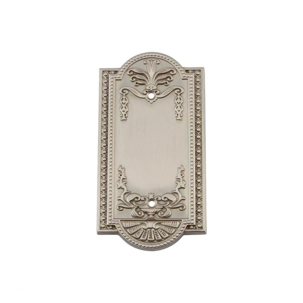 Nostalgic Warehouse Meadows Switch Plate with Blank Cover in Satin Nickel