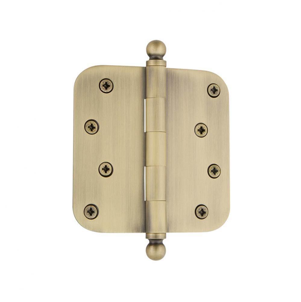 Nostalgic Warehouse 4'' Ball Tip Residential Hinge with 5/8'' Radius Corners i