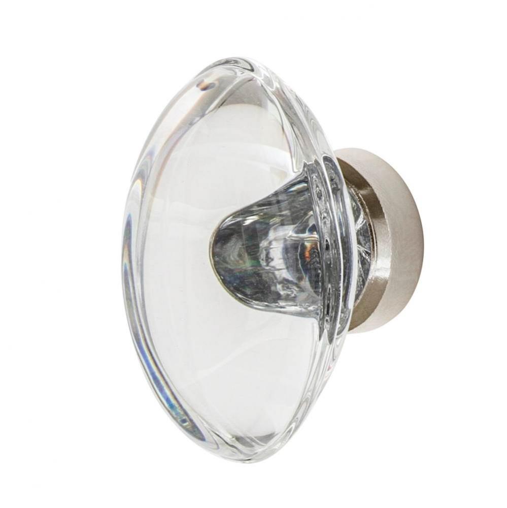 Nostalgic Warehouse Oval Clear Crystal 1 3/4'' Cabinet Knob in Polished Nickel