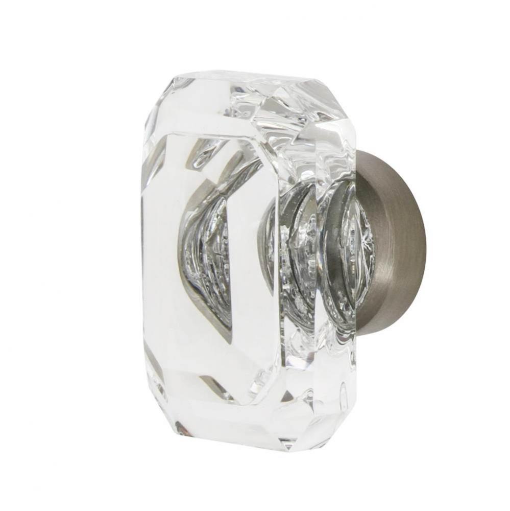 Nostalgic Warehouse Baguette Cut Clear Crystal 1 9/16'' Cabinet Knob in Satin Nickel