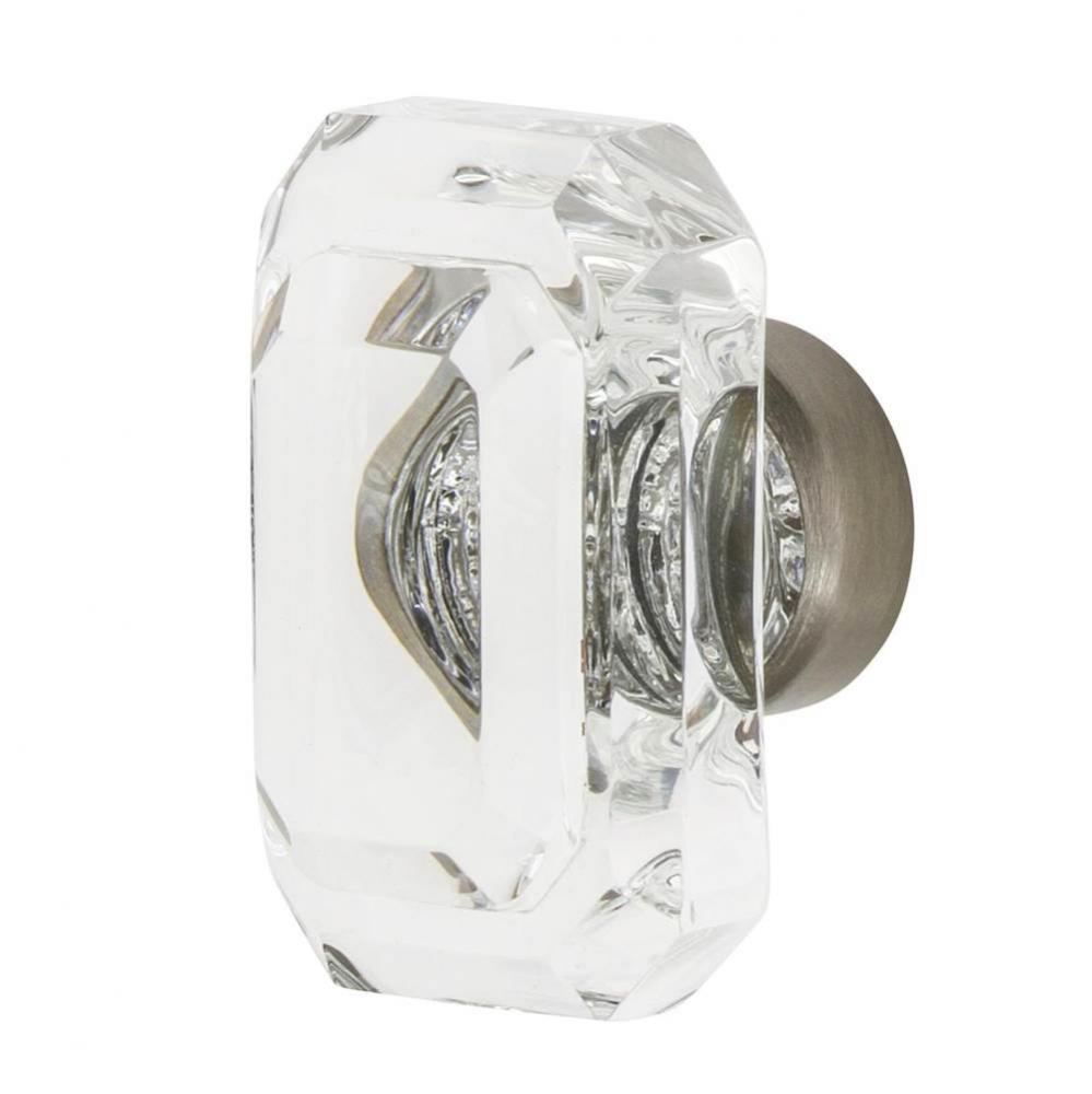 Nostalgic Warehouse Baguette Cut Crystal 1 3/4'' Cabinet Knob in Satin Nickel