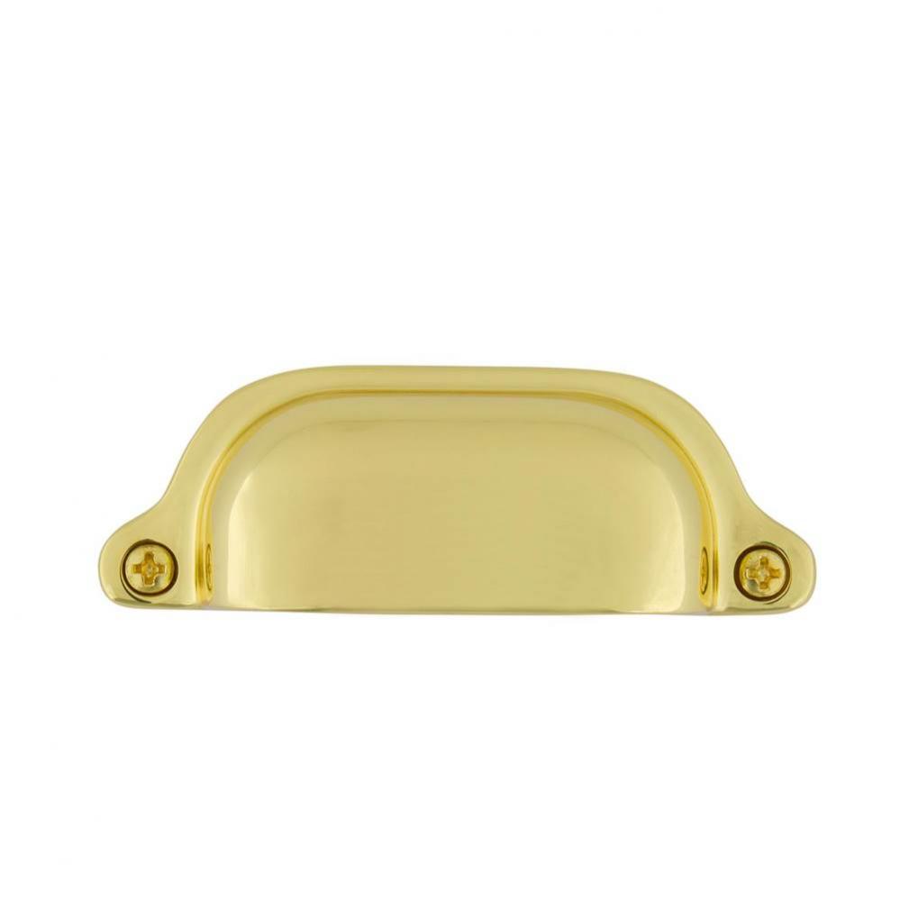 Nostalgic Warehouse Cup Pull Farm Medium in Polished Brass