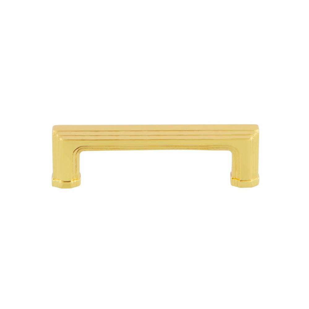 Nostalgic Warehouse Carre'' Handle Pull 3'' On Center in Unlacquered Brass