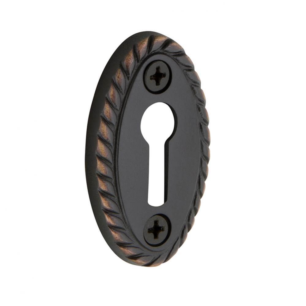 Nostalgic Warehouse Rope Keyhole Cover in Timeless Bronze