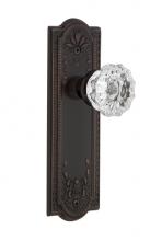 Nostalgic Warehouse 700569 - Nostalgic Warehouse Meadows Plate Single Dummy Crystal Glass Door Knob in Timeless Bronze