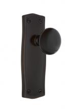 Nostalgic Warehouse 700615 - Nostalgic Warehouse Prairie Plate Single Dummy Black Porcelain Door Knob in Timeless Bronze