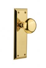 Nostalgic Warehouse 702907 - Nostalgic Warehouse New York Plate Single Dummy New York Door Knob in Unlacquered Brass