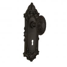 Nostalgic Warehouse 704107 - Nostalgic Warehouse Victorian Plate with Keyhole Passage Victorian Door Knob in Oil-Rubbed Bronze