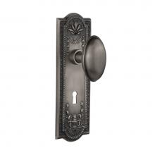 Nostalgic Warehouse 704363 - Nostalgic Warehouse Meadows Plate with Keyhole Single Dummy Homestead Door Knob in Antique Pewter