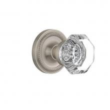 Nostalgic Warehouse 704712 - Nostalgic Warehouse Rope Rosette Single Dummy Waldorf Door Knob in Satin Nickel