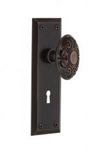 Nostalgic Warehouse 705293 - Nostalgic Warehouse New York Plate with Keyhole Single Dummy Victorian Door Knob in Timeless Bronz