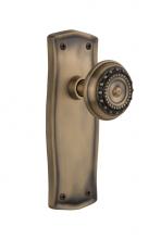 Nostalgic Warehouse 705555 - Nostalgic Warehouse Prairie Plate Passage Meadows Door Knob in Antique Brass