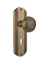 Nostalgic Warehouse 705917 - Nostalgic Warehouse Deco Plate with Keyhole Passage Craftsman Door Knob in Antique Brass