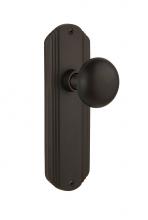 Nostalgic Warehouse 706153 - Nostalgic Warehouse Deco Plate Single Dummy New York Door Knob in Oil-Rubbed Bronze