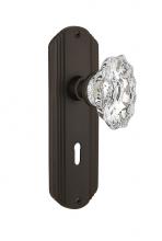 Nostalgic Warehouse 706885 - Nostalgic Warehouse Deco Plate with Keyhole Single Dummy Chateau Door Knob in Oil-Rubbed Bronze