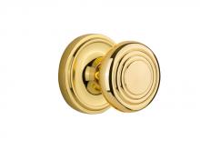 Nostalgic Warehouse 707057 - Nostalgic Warehouse Classic Rosette Single Dummy Deco Door Knob in Unlacquered Brass