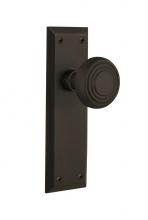 Nostalgic Warehouse 707228 - Nostalgic Warehouse New York Plate Single Dummy Deco Door Knob in Oil-Rubbed Bronze