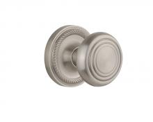 Nostalgic Warehouse 707286 - Nostalgic Warehouse Rope Rosette Single Dummy Deco Door Knob in Satin Nickel