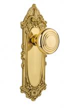 Nostalgic Warehouse 707348 - Nostalgic Warehouse Victorian Plate Single Dummy Deco Door Knob in Polished Brass