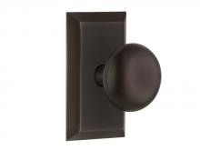 Nostalgic Warehouse 707964 - Nostalgic Warehouse Studio Plate Single Dummy New York Door Knob in Timeless Bronze