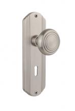 Nostalgic Warehouse 710369 - Nostalgic Warehouse Deco Plate with Keyhole Passage Deco Door Knob in Satin Nickel