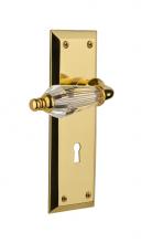 Nostalgic Warehouse 712026 - Nostalgic Warehouse New York Plate with Keyhole Passage Parlor Lever in Unlacquered Brass