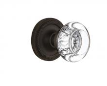 Nostalgic Warehouse 712327 - Nostalgic Warehouse Rope Rosette Single Dummy Round Clear Crystal Glass Door Knob in Oil-Rubbed Br