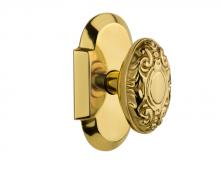 Nostalgic Warehouse 713057 - Nostalgic Warehouse Cottage Plate Single Dummy Victorian Door Knob in Polished Brass