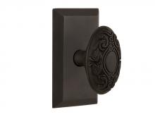 Nostalgic Warehouse 713464 - Nostalgic Warehouse Studio Plate Single Dummy Victorian Door Knob in Oil-Rubbed Bronze