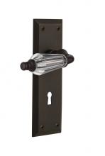 Nostalgic Warehouse 714240 - Nostalgic Warehouse New York Plate with Keyhole Single Dummy Parlor Lever in Oil-Rubbed Bronze