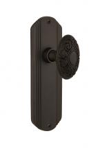 Nostalgic Warehouse 714921 - Nostalgic Warehouse Deco Plate Privacy Victorian Door Knob in Oil-Rubbed Bronze