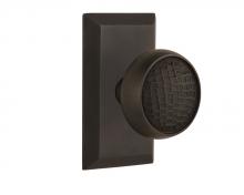 Nostalgic Warehouse 715208 - Nostalgic Warehouse Studio Plate Single Dummy Craftsman Door Knob in Oil-Rubbed Bronze