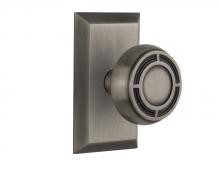 Nostalgic Warehouse 715211 - Nostalgic Warehouse Studio Plate Single Dummy Mission Door Knob in Antique Pewter