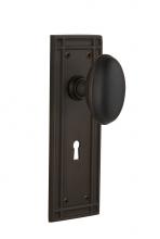 Nostalgic Warehouse 715880 - Nostalgic Warehouse Mission Plate with Keyhole Passage Homestead Door Knob in Oil-Rubbed Bronze