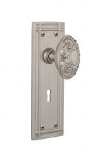 Nostalgic Warehouse 715893 - Nostalgic Warehouse Mission Plate with Keyhole Passage Victorian Door Knob in Satin Nickel