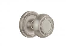 Nostalgic Warehouse 716673 - Nostalgic Warehouse Rope Rosette Single Dummy Mission Door Knob in Satin Nickel