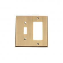 Nostalgic Warehouse 719706 - Nostalgic Warehouse New York Switch Plate with Toggle and Rocker in Antique Brass