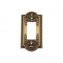 Nostalgic Warehouse 719713 - Nostalgic Warehouse Meadows Switch Plate with Single Rocker in Antique Brass