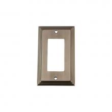 Nostalgic Warehouse 719809 - Nostalgic Warehouse Deco Switch Plate with Single Rocker in Antique Pewter