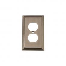 Nostalgic Warehouse 719812 - Nostalgic Warehouse Deco Switch Plate with Outlet in Antique Pewter