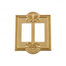 Nostalgic Warehouse 720074 - Nostalgic Warehouse Meadows Switch Plate with Double Rocker in Unlacquered Brass