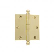 Nostalgic Warehouse 728348 - Nostalgic Warehouse 3.5'' Ball Tip Residential Hinge with Square Corners in Polished Bra