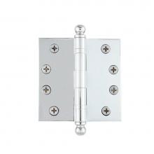 Nostalgic Warehouse 728371 - Nostalgic Warehouse 4'' Ball Tip Heavy Duty Hinge with Square Corners in Bright Chrome