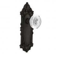 Nostalgic Warehouse 750414 - Nostalgic Warehouse Victorian Plate Passage Crystal Egg & Dart Knob in Oil-Rubbed Bronze
