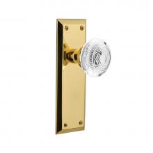 Nostalgic Warehouse 751220 - Nostalgic Warehouse New York Plate Privacy Crystal Egg & Dart Knob in Polished Brass